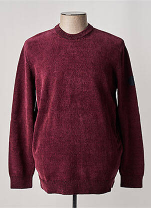 Pull col rond manches longues rouge TOM TAILOR homme