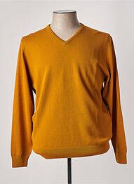 Pull col v manches longues jaune MONTE CARLO homme