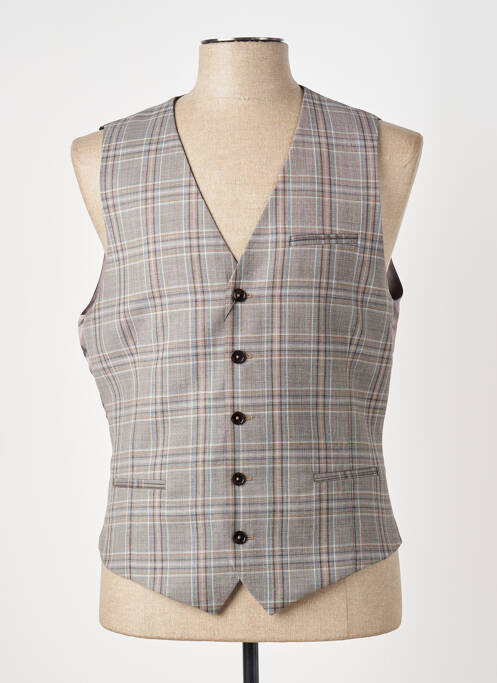 Gilet sans manche effet matière satinée gris HAFNIUM homme