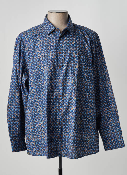Chemise manches longues bleu JUPITER pour homme