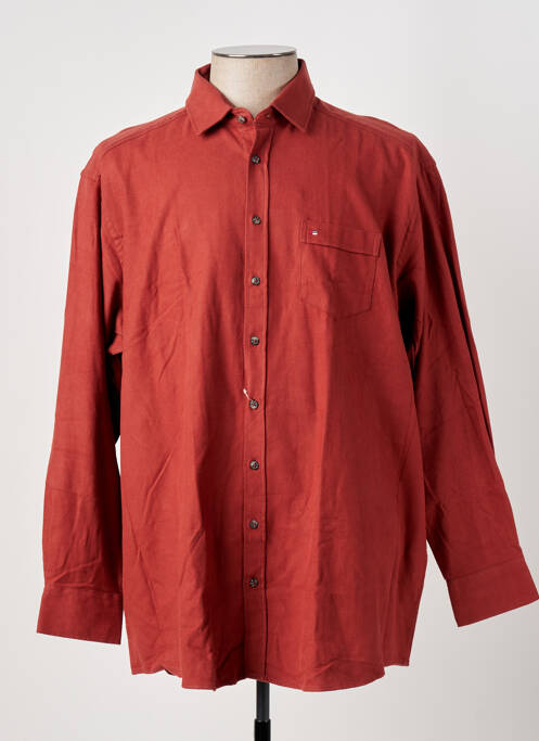 Chemise manches longues orange JUPITER pour homme