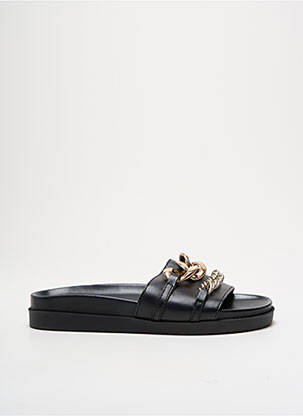 Mules/sabots matière lisse talon plat jusqu'à 3cm noir MJUS femme
