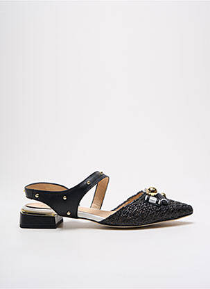 Sandales/nu pieds matière lisse talon plat jusqu'à 3cm noir MLV femme