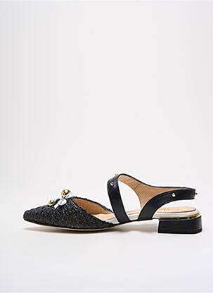 Sandales/nu pieds matière lisse talon plat jusqu'à 3cm noir MLV femme