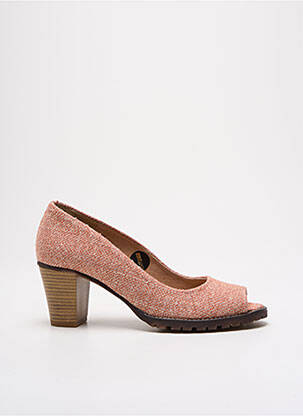 Escarpins type de semelle amortissante talon de 4 à 6cm rose MTNG femme
