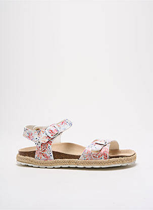 Espadrilles tissage satiné talon plat jusqu'à 3cm blanc MTNG femme