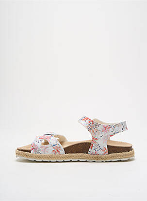 Espadrilles tissage satiné talon plat jusqu'à 3cm blanc MTNG femme