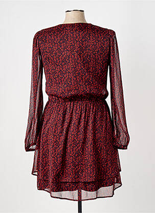 Robe courte manches longues manches longues rouge ELORA femme