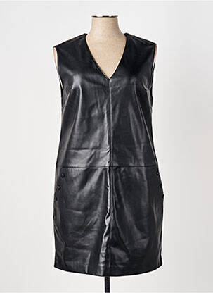 Robe courte sans manche sans manche noir ELORA femme