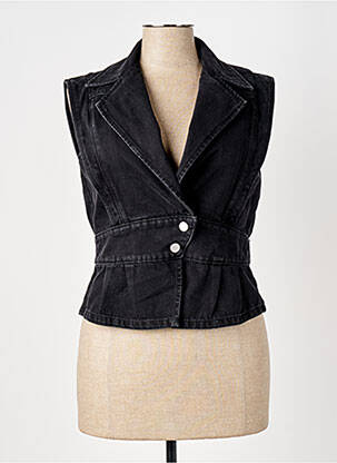 Veste casual col tailleur noir ELORA femme
