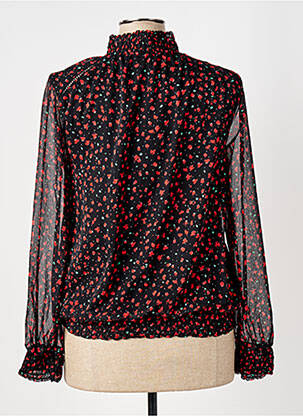 Blouse imprimé fleurs manches longues noir ELORA femme
