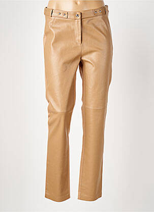 Pantalon droit stretch taille normale marron ELORA femme