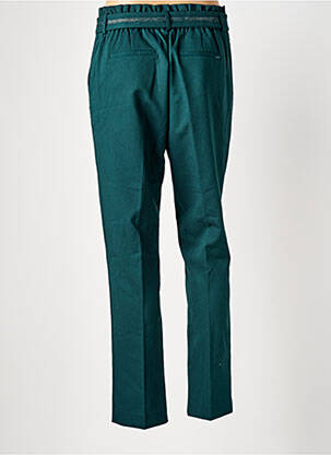Pantalon slim tissage popeline taille normale vert ELORA femme
