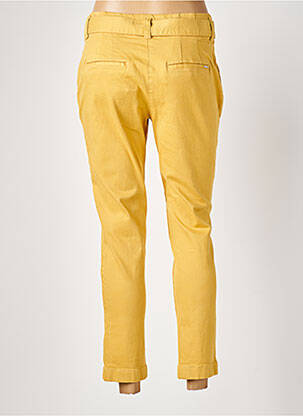 Pantalon 7/8 stretch taille normale jaune ELORA femme