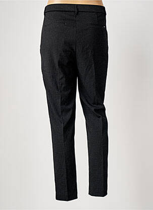 Pantalon chino fermeture zippée sous rabat boutonné taille normale noir ELORA femme
