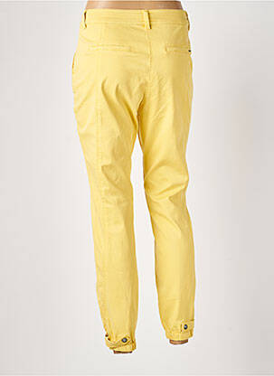Pantalon 7/8 stretch taille normale jaune ELORA femme