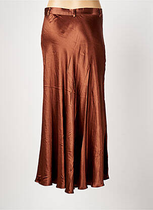 Jupe longue coupe droite marron ELORA femme
