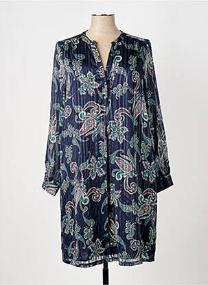 Robe mi-longue bleu ELORA pour femme