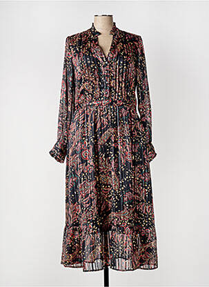 Robe mi-longue noir ELORA pour femme