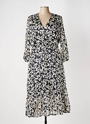 Robe mi-longue noir ELORA pour femme