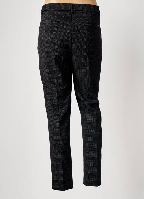 Pantalon chino fermeture zippée sous rabat boutonné taille normale noir ELORA femme