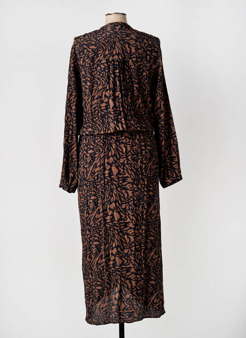 Robe longue marron ELORA pour femme