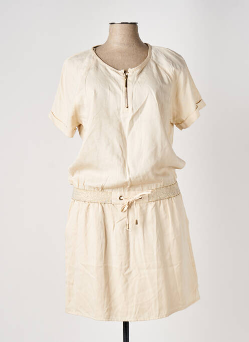 Robe mi-longue beige ELORA femme