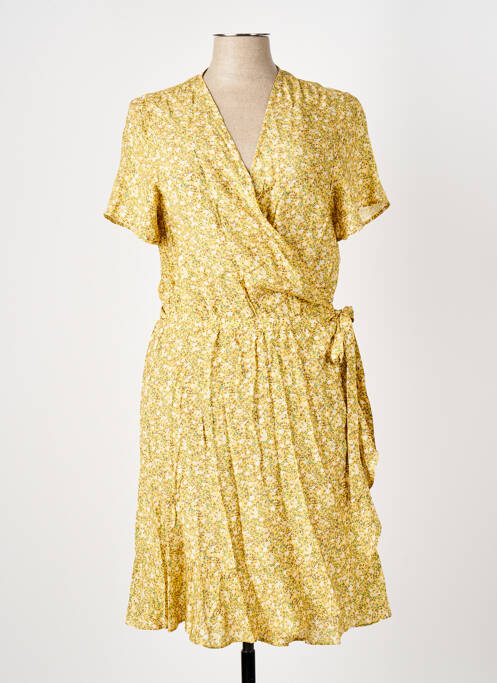 Robe mi-longue jaune ELORA pour femme