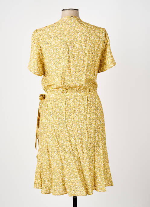 Robe mi-longue jaune ELORA pour femme