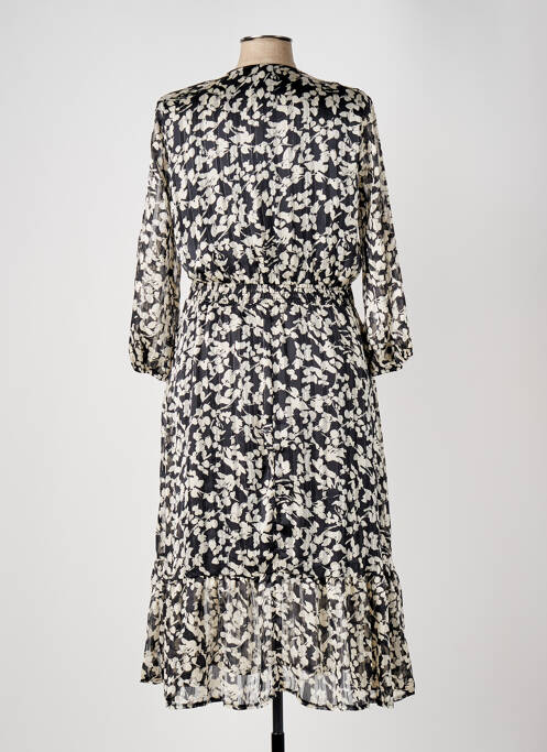 Robe mi-longue noir ELORA pour femme