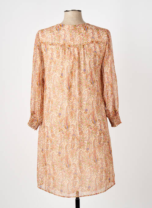 Robe mi-longue orange ELORA pour femme