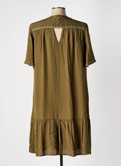 Robe mi-longue vert ELORA pour femme