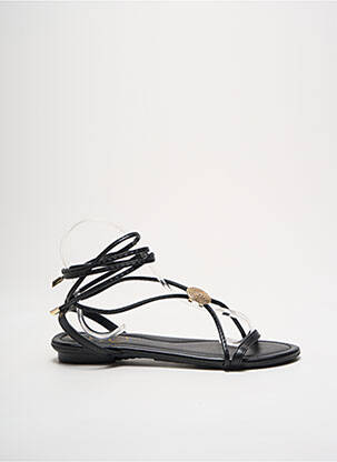 Sandales/nu pieds matière lisse talon plat jusqu'à 3cm noir WITH MY SANDS femme