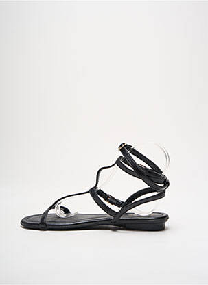 Sandales/nu pieds matière lisse talon plat jusqu'à 3cm noir WITH MY SANDS femme