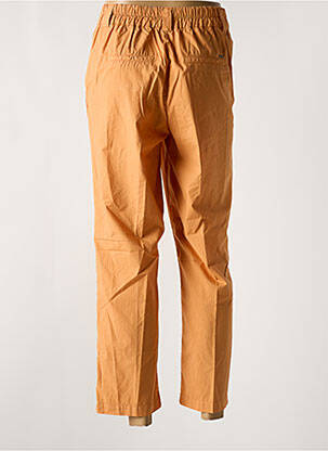Pantalon 7/8 fermeture zippée sous rabat boutonné orange KANOPE femme
