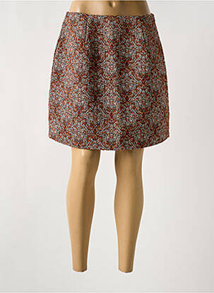 Jupe courte coupe droite marron LEE COOPER femme