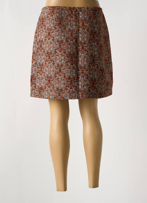 Jupe courte coupe droite marron LEE COOPER femme