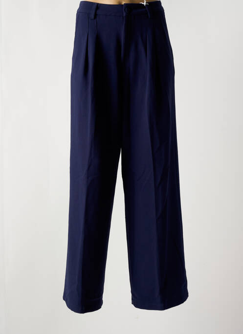 Pantalon droit bleu KANOPE pour femme