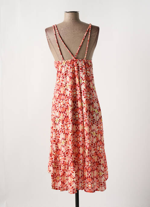 Robe longue orange KANOPE pour femme