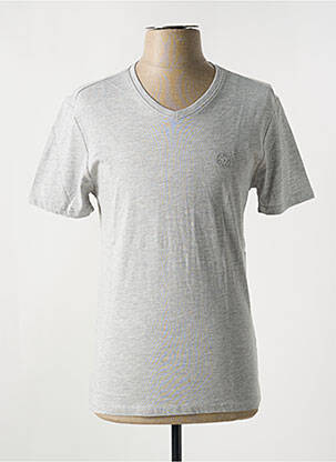 T-shirt coupe cintrée manches courtes gris LEE COOPER homme