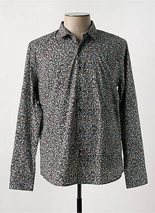 Chemise manches longues imprimé fantaisie noir CIBLE ROUGE homme