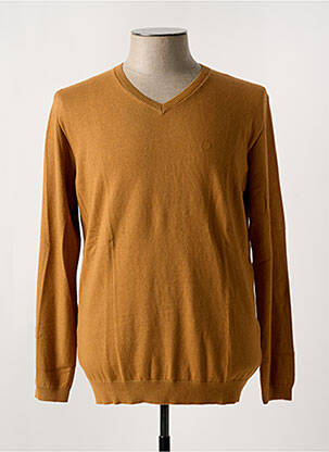 Pull col v manches longues marron LEE COOPER homme