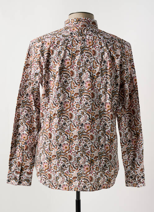 Chemise manches longues orange CIBLE ROUGE pour homme