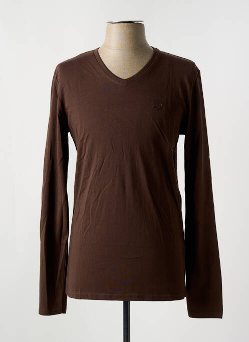 T-shirt marron LEE COOPER pour homme