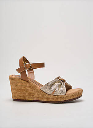 Sandales/nu pieds matière lisse talon de 7 à 9cm or TAMARIS femme