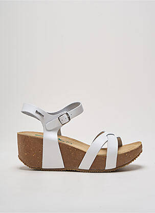 Sandales/nu pieds matière lisse talon de 4 à 6cm blanc BIO NATURA femme