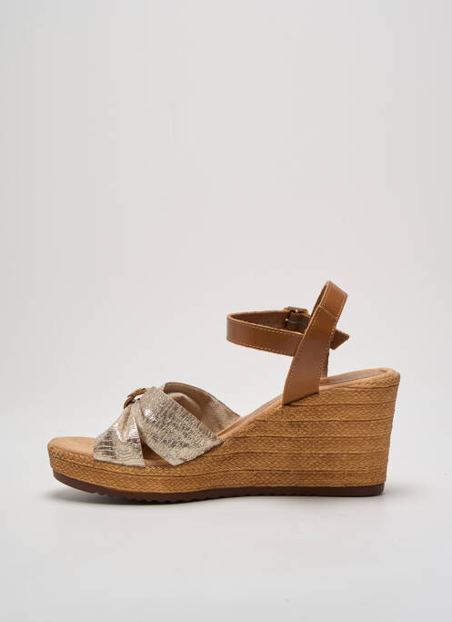 Sandales/nu pieds tissage satiné talon de 7 à 9cm or TAMARIS femme