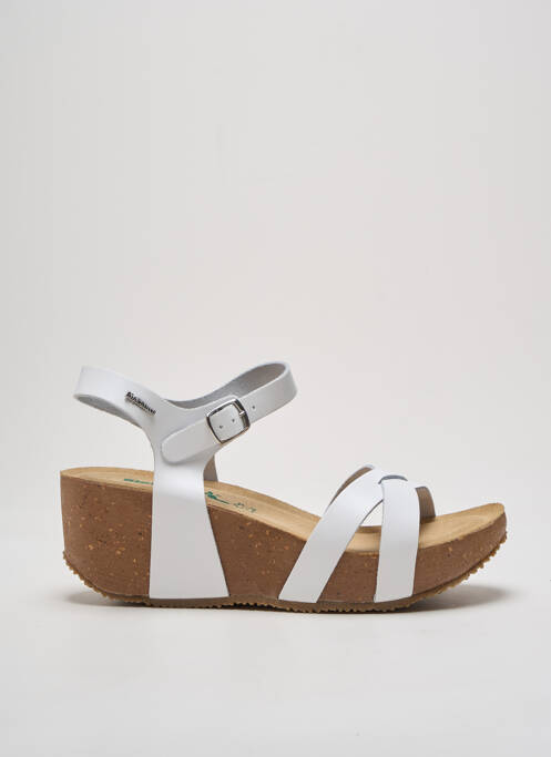 Sandales/nu pieds matière lisse talon de 4 à 6cm blanc BIO NATURA femme