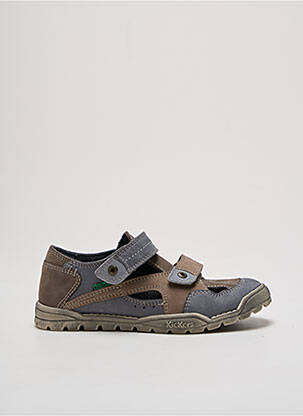Sandales/nu pieds bout rond bout rond bleu KICKERS garçon