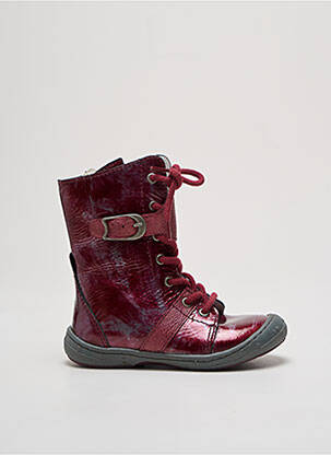 Bottines/boots tissage satiné bout rond violet BELLAMY fille